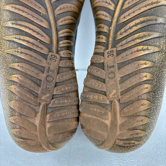 Naot Nau Mai Mary Jane Loafers Womens 8 EU 39 Dark Brown Burgundy Leather Flats - Picture 10 of 10